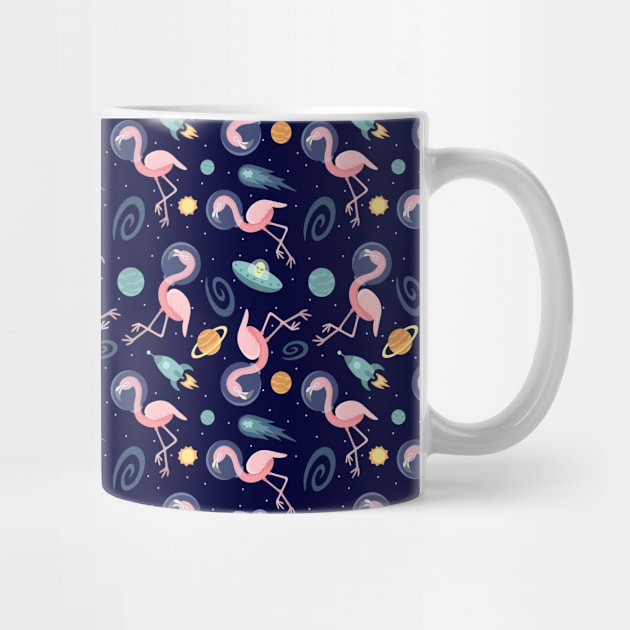 Flamingos in Space by sombrasblancas
